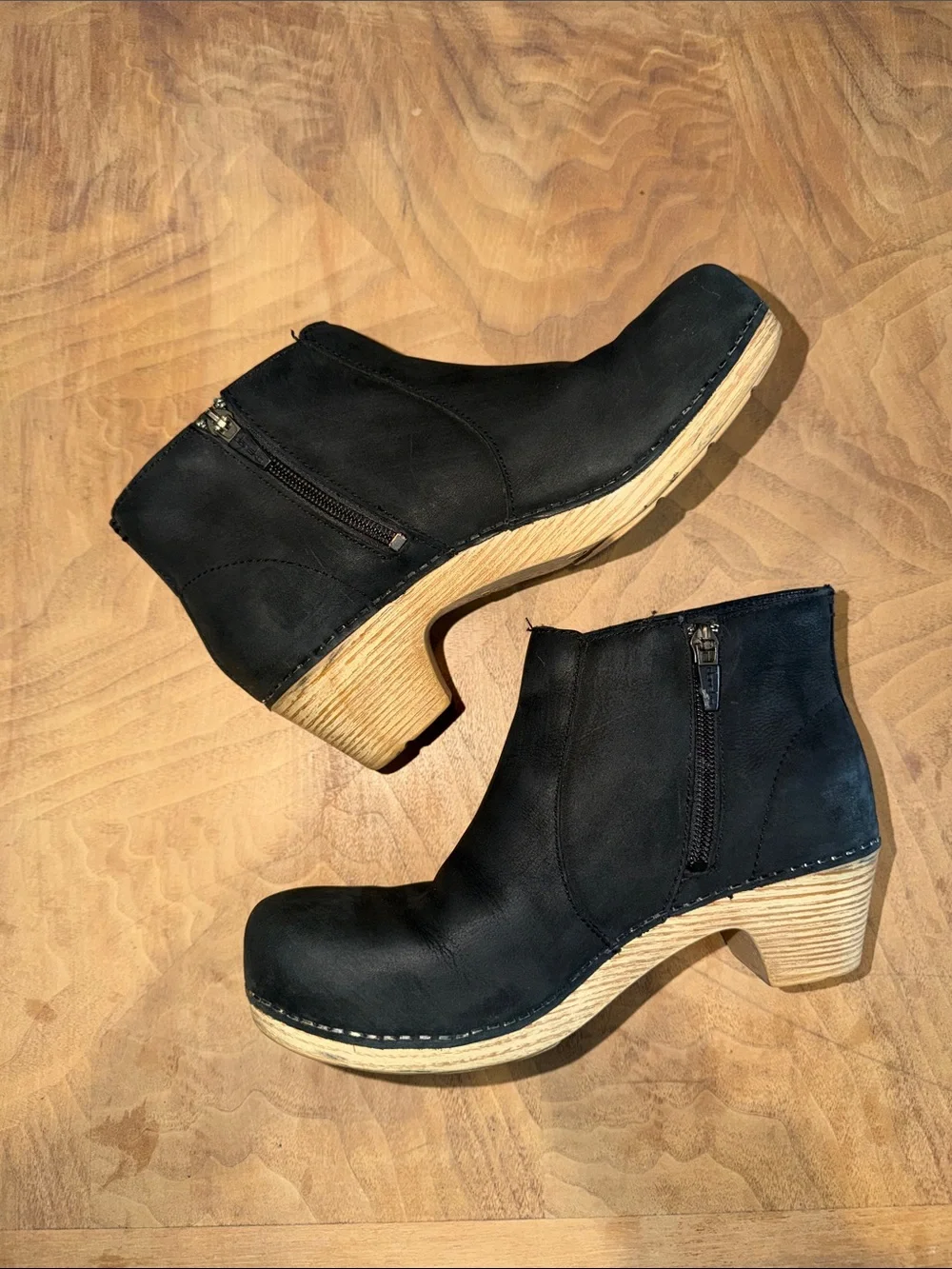 Dansko Maria Black Nubuck Leather Boots Size 37